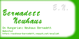 bernadett neuhaus business card